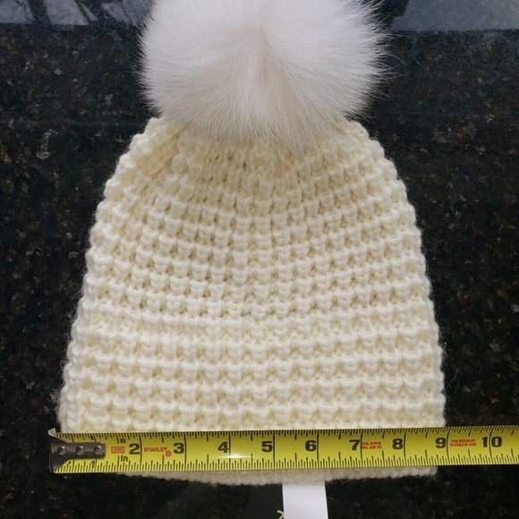 KYI KYI Genuine Fox Fur Pompom Wool Blend Beanie main image 4